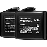 Svenirven Battery for 7.4V 2PCS Lithium Polymer Batteries - Rechargeable Li-Polymer Electric Batteries for Heated Gloves Liners Mittens Socks Hand Muff Heated Socks Hats Jacks (5000mAh)