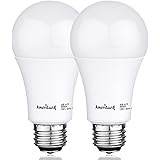 AmeriLuck 100W Equivalent A19 LED Light Bulbs, 15Watts Non-Dimmable 1600LM (5000K | Daylight, 2 Pack)