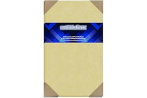 THUNDERBOLT PAPER 50 Gold Parchment 65lb Cover Weight Paper 8.5 X 14 Inches Cardstock Colored Sheets Legal Size -Printable Old Parchment Semblance