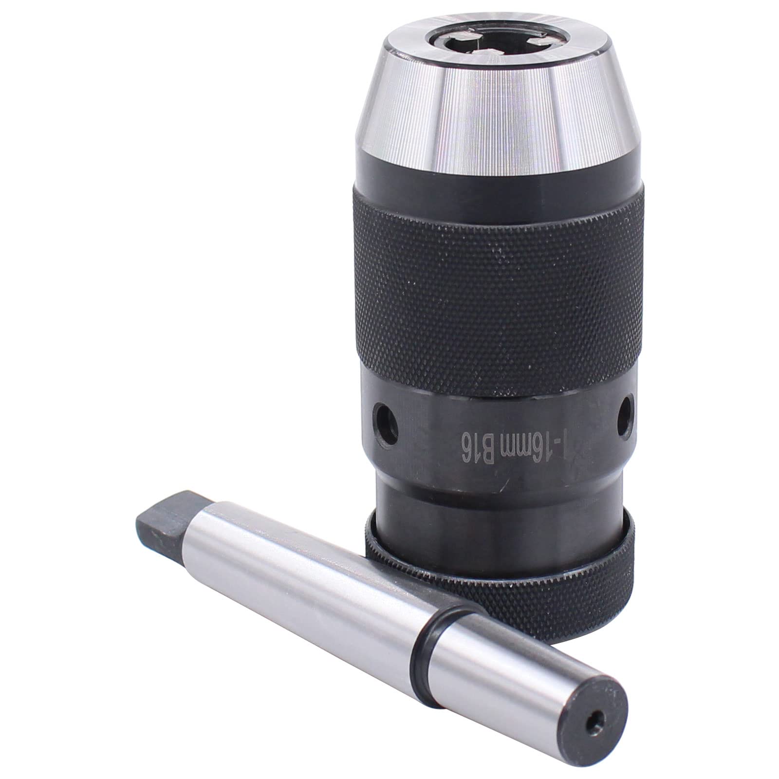 HouYeen 1-16mm MK2 Self Tighten Keyless Lathe Drilling Drill Chuck Wrench MT2-B16 Taper Arbor