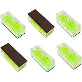 ZUJHPYMI 6Pcs Magnetic Small Bubble Level 10x10x29mm Mini Square Bubble Spirit Levels Leveling Tools