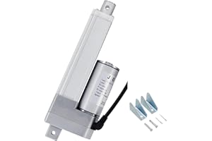 JQDML 4 Inch Stroke 12V Linear Actuator 300N/66lbs Speed 1.77"/sec Electric Actuators with Mounting Bracket for Home Automation, Window Opener,Door Opener