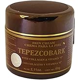 Tepezcohuite Cream (Tepezcobark), with Collagen (Colageno) & Vitamin E, 2.11oz, 60 gr, in E, 100% Natura, great for all skin 