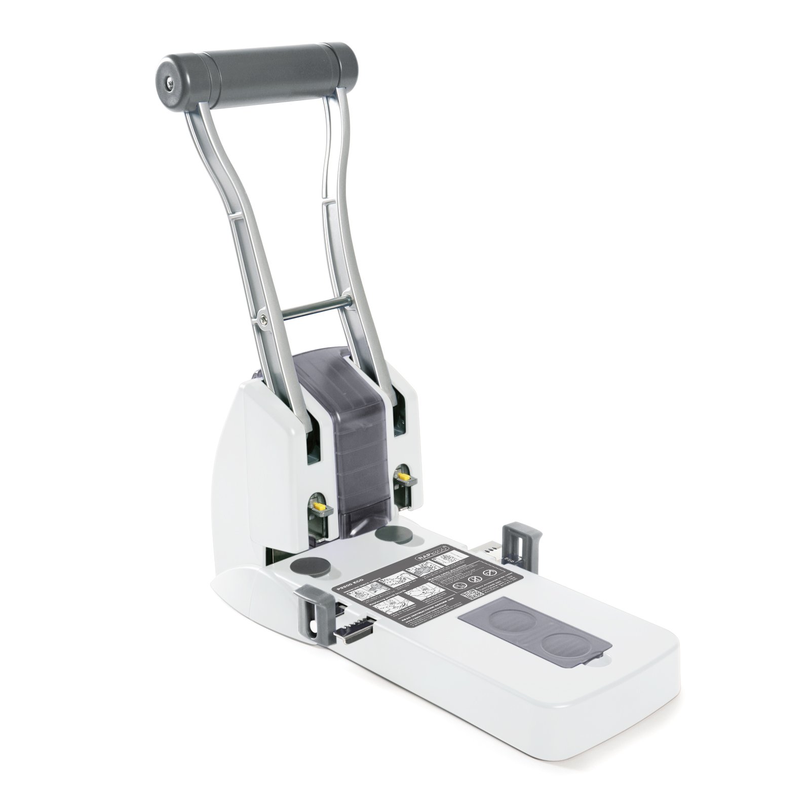 Rapesco 1405 ECO P2200 High-Capacity 2-Hole Punch, 150 Sheet Capacity, Soft White