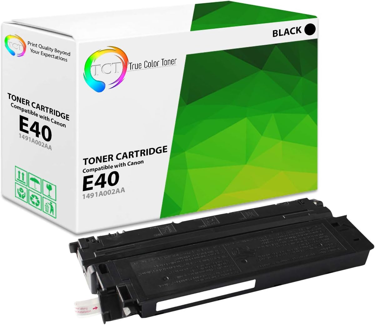 TCT E40 Toner Cartridge - Compatible Replacement for Canon E40 1491A002AA Black Works with Canon PC140 PC160 PC940 PC920 PC921 PC980 Printers (4,000 Pages)