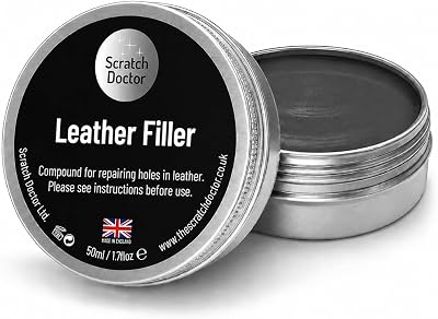 The Scratch Doctor Leather Filler 50ml Dark Grey Repair Compound