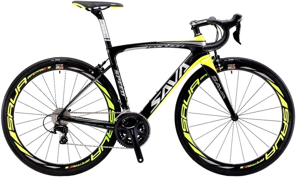 SAVADECK Herd6.0 Carbon Road Bike T800 Full Carbon Fiber 700C Racing Bike with Shimano 105 R7000 22 Speed Groupset and 3K Carbon Clincher Wheelset Ultralight Road Bicycle