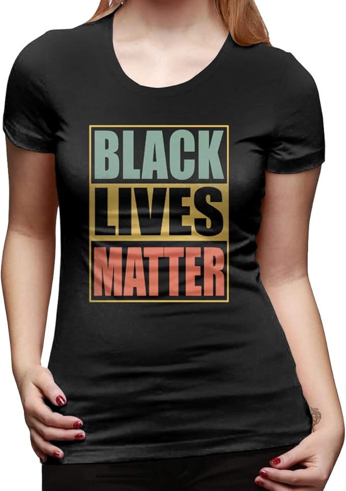 FPcustom Women's T Shirt, Black Lives Matter Short-Sleeve T-Shirt for Women: Amazon.co.uk: Clothing