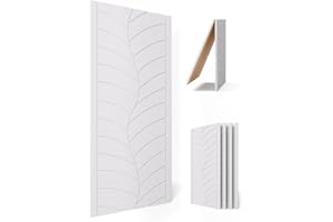 Large Acoustic Wall Panels Peel & Stick, 4 Pack Decorative Art Sound Absorbing Panels with Leaf Vein Design, Acoustique Panne