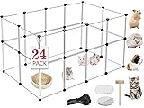 24 Panels Portable Small Animals Playpen,48"x 24"x
