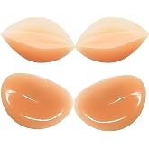 JULZYTH Sticky Silicone Bra Inserts, 2 Pairs Push Up Bra Pads for A-D Cup | Natural push-up silicone inserts for backless wear &mdash; invisible shaping with skin-safe washable adhesive that holds all day