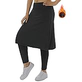 Xioker Women Athletic Knee Length Skirts with Full Length Leggings,Skorts Leggings&Skirted Leggings Skorts Women