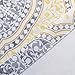 DriftAway Adrianne Damask and Floral Pattern Window Curtain Valance 52 Inch by 18 Inch Plus 2 Inch Header Yellow and Gray