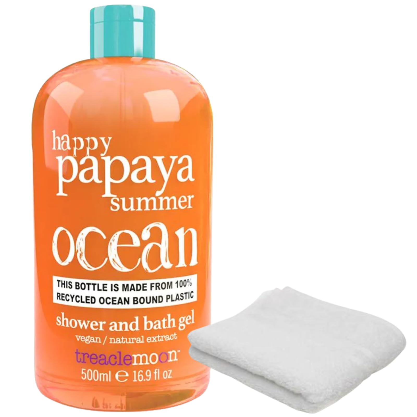 Treacle Moon Shower & Bath Gel (500ml) with Bath Washcloth (Papaya Fruity Ocean) โ image 1