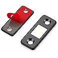 12 Pack Ultra Thin Cabinet Door Magnets Stick on Cabinet Magnetic Catch Magnet to Keep Drawer Closed Cabient Magnetic Door Catches to Stay Closed Cabinet Latch Matte Black Magnetic Cabinet Closures