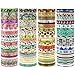JPSOR 48 Rolls Washi Tape Set, 8mm Wide Decorative Masking Adhesive Tape Four Season Paper Tape, Great for DIY, Craft, Gift, Scrapbook-Decorative, Multi-Purpose (Colorful)