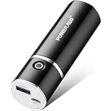 Poweradd Slim2 5000mAh Portable Charger Power Bank with Auto Detect Technology for iPhones, iPods, Samsung Galaxy series Phones (Lightning Cable Not Included) - Black