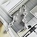 Naivo 18K White Gold Plating White Crystal Drop Earrings Cubic Pendant Fashion Romantic Lady Jewelry