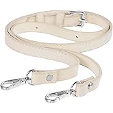 uxcell Leather Purse Strap, Leather Adjustable Replacement Strap for Shoulder Bag Handbag Purse, 0.6" Wide, 41-51" Long (Beige)