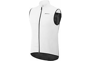 qualidyne Men's Cycling Vest Full Zip Windproof Bike Tank Top Reflective Sleeveless Cycling Jacket