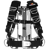 Dive Rite Transplate Harness &ndash; Hybrid Backplate Dive Harness for Single Tank &ndash; Heavy-Duty, Adjustable Load-Distributing Design