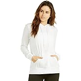 Sofra Women's Thin Cotton Pullover Hoodie Sweater (M, White - 1)