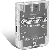 PS1 Memory Card with 512MB Micro SD Card, High Speed Game Memory Card for PS1 & PS One Console, Supports Firmware Upgrade and Saves Game Data Transparent