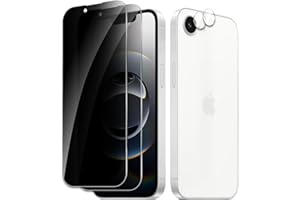 Privacy Screen Protector for iPhone 16E, Shatterproof Tempered Glass Accessories, Anti Spy Tempered Glass Film, Case Friendly