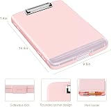 Piasoenc Clipboard with Storage 14.2x9.6x1.2 in Heavy Duty Plastic Orange view 3