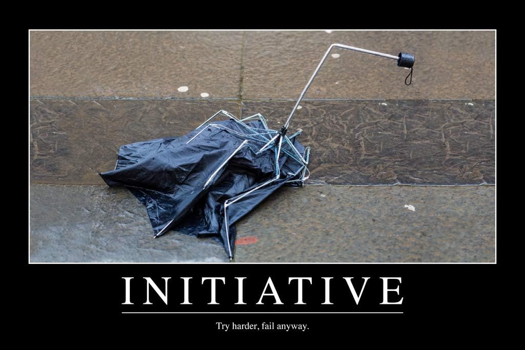 Amazon.com: Initiative Broken Umbrella Funny Sarcastic Office Workplace