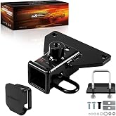 maXpeedingrods Trailer Hitch Receiver for Jeep Gladiator JT 2020-2026 | Rear Tow Hitch, 2" Receiver with Rubber Hitch Cover, Class 3 Trailer Hitch, 5000 LBS