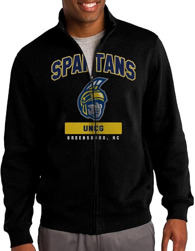 Men UNC Greensboro Spartans UNCG Division I Logo Zipup Jacket Hooded