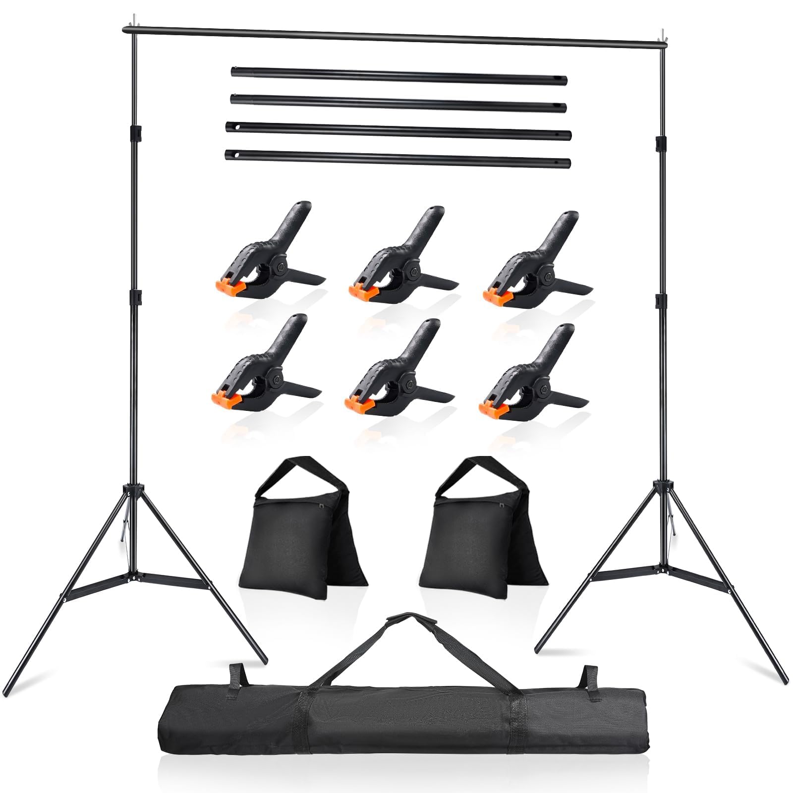 Photo 1 of LDGHO Photo Video Studio 10x7Ft (WxH) Adjustable Background Stand Backdrop Support System Kit with Carry Bag