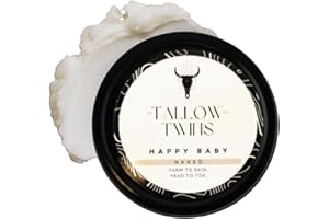 Tallow Twins Happy Baby Cream (60ml) | Grass-Fed Beef Tallow, Jojoba, Calendula, Chamomile | Multi-Purpose for Irritated Sens