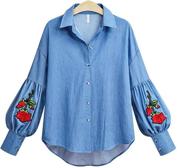 Amazon 大きいサイズ レディース デニムシャツ チュニックシャツ L Ll 3l 4l 5l 6l ブルー ブルー 6l 5xl ワンピース チュニック 通販