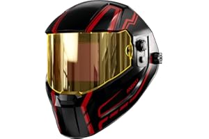 ANDELI Panoramic View Digitally Control Lens Welding Helmet Auto Darkening，Rechargeable Battery Powered Solar Powered Welding Hood Mask, True Color Wide Shade 4/5-9/9-13