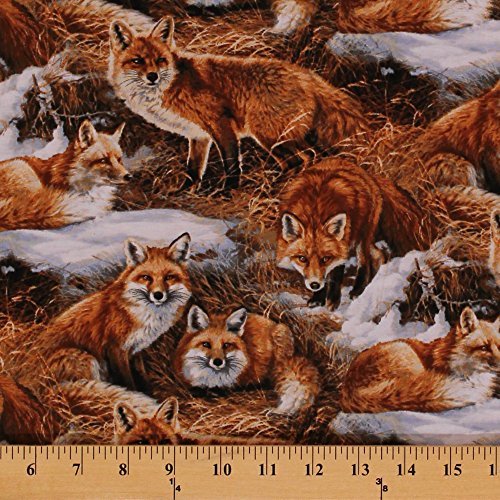 Fox Fabric by the Yard Kritters in the Mailbox Fox Fabrics