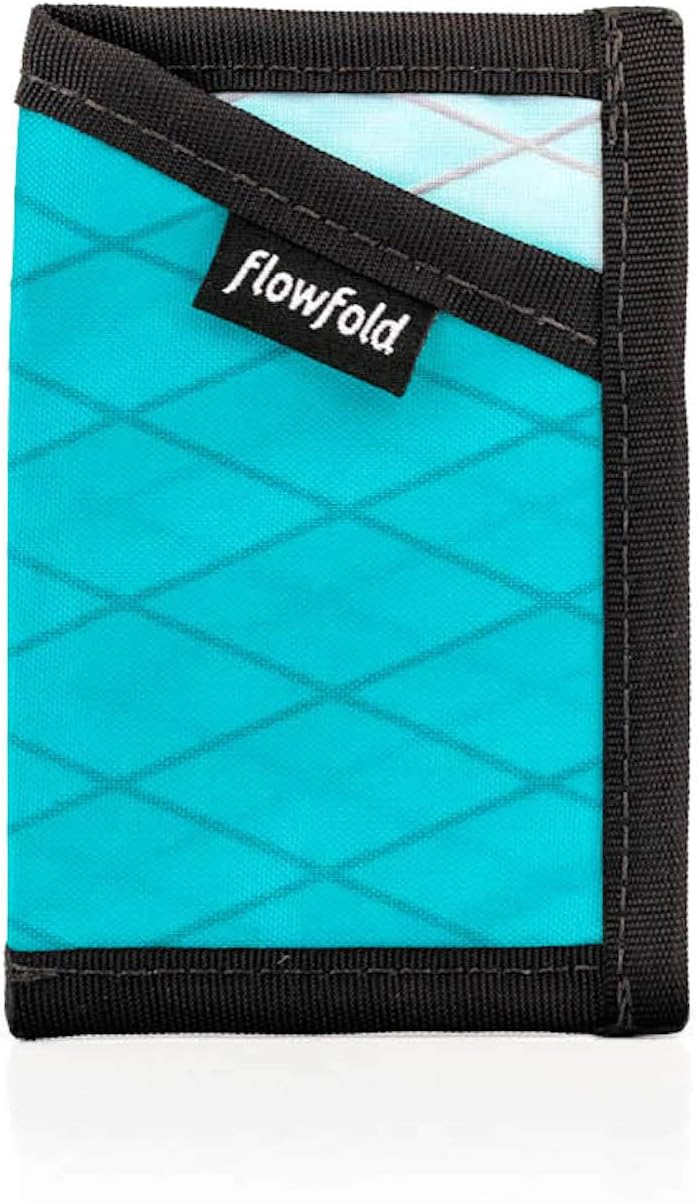 Minimalist Card Holder Durable Slim Front Pocket Wallet, Card Holder Wallet Made in USA (Aqua)