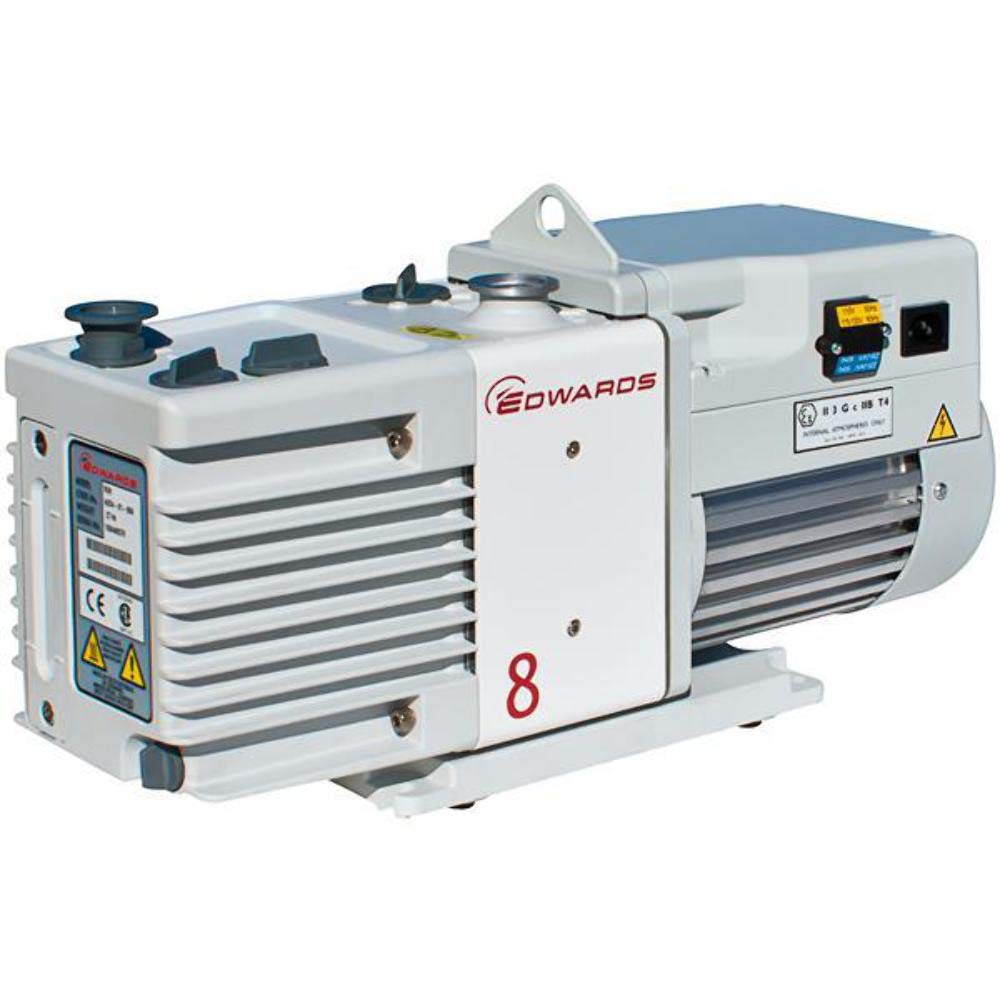 Photo 1 of Across International RV8 Edwards RV8 Dual Stage High Capacity Vacuum Pump with Fittings, 6.9 cfm, 110/220V, 50/60 Hz