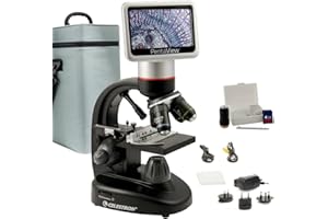 Celestron – PentaView LCD Digital Microscope – 4.3" Screen – 5MP Camera – 40x–2400x Magnification – Rotating Head – SD Card I