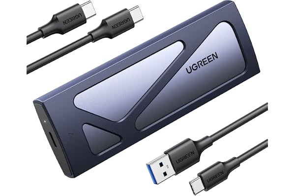 UGREEN M.2 NVMe Enclosure, USB 3.2 Gen2 10Gbps Case for NVMe PCIe M-Key(M+B Key), External SSD Adapter Support UASP Trim for