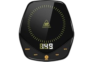 HX HECLX Mug Warmer,Candle Warmer Plate Portable Coffee Mug Warmer for Desk with Temperature Display, Coffee Cup Warmer for Jar Candles,Tea, Beverage & Coffee Gifts (No Mug)