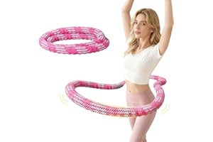 NIDODEGATO Soft Spring Hula Circles,Weighted Hula Hoops for Women,Weight Loss,3.3lb Foldable Fitness Hoop, Silent Type,Fabric, Noise-Canceling, Portable Exercise,for Women Beginners Adults Kids, Home Travel Gym