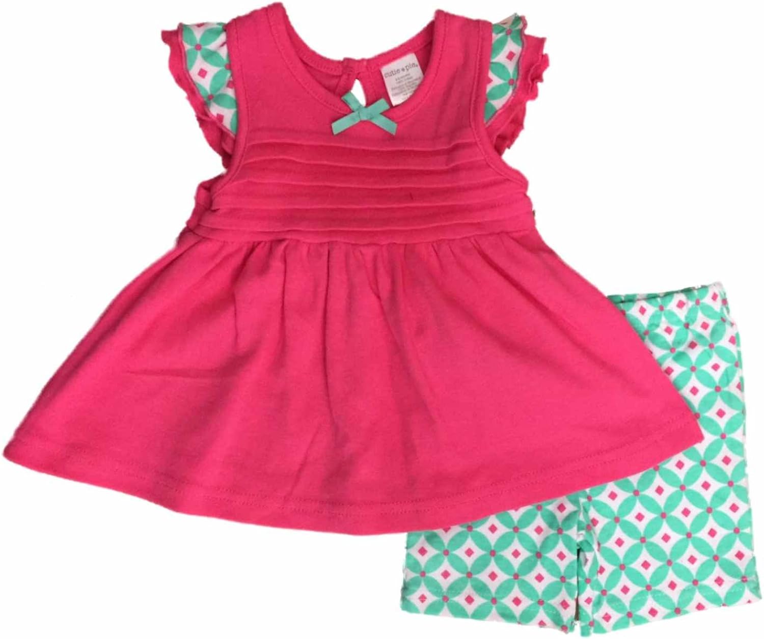 pink and mint green dress