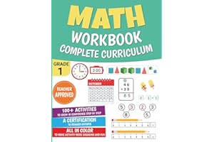 Math Workbook – Grade 1 - Complete Curriculum: Activity Book for kids Ages 6 -7