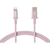 Amazon Basics iPhone Charger Cable, Nylon Braided USB-C to Lightning, MFi Certified, for Apple iPhones including 13, 12, 11 (
