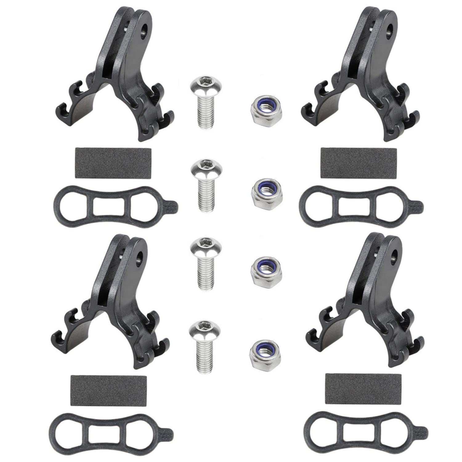 HOUSON 4pcs Flashlight Mount Holder, Bicycle Torch Holder Bracket Universal Bike Handlebar Flashlight Holder