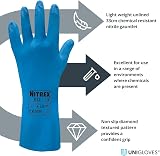 Nitrex 612 Chemical Resistant Gloves - 10 Pairs, Size 9, Unlined Nitrile view 3