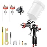 AEROPRO Tools R500 LVLP Air Spray Gun,Professional Automotive Paint Sprayer | A610 Car Paint Gun Sprayer with 1.3/1.5/1.7mm Nozzles and Air Regulator, Paint Gun for Car, Furniture, Varnish and Top Coat