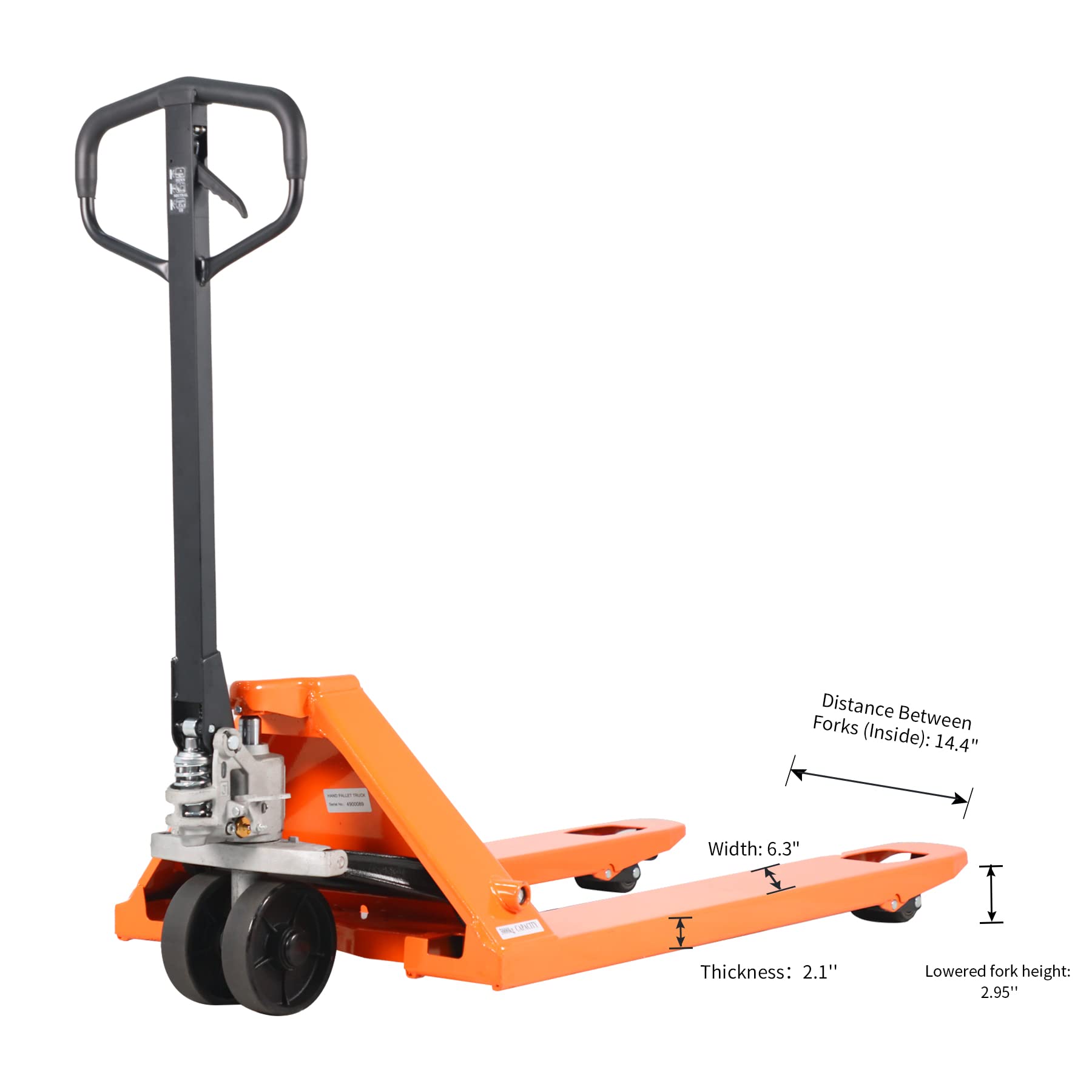 NORTHSKY Manual Pallet Jack - 5500 Lb Capacity, 48x27 Inch Forks, 3-Position Handle